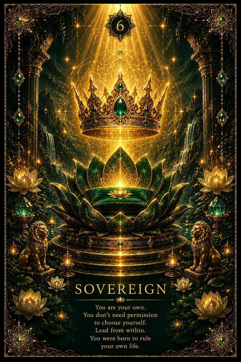 Card 6: Sovereign — You were born to rule your own life.